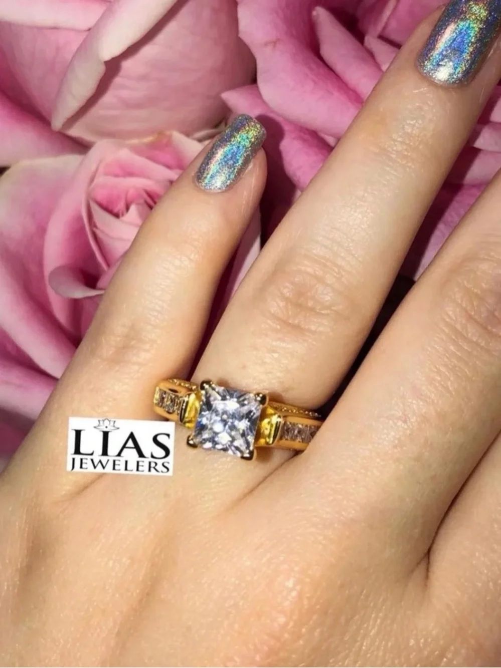 New 14k yellow gold engagement ring